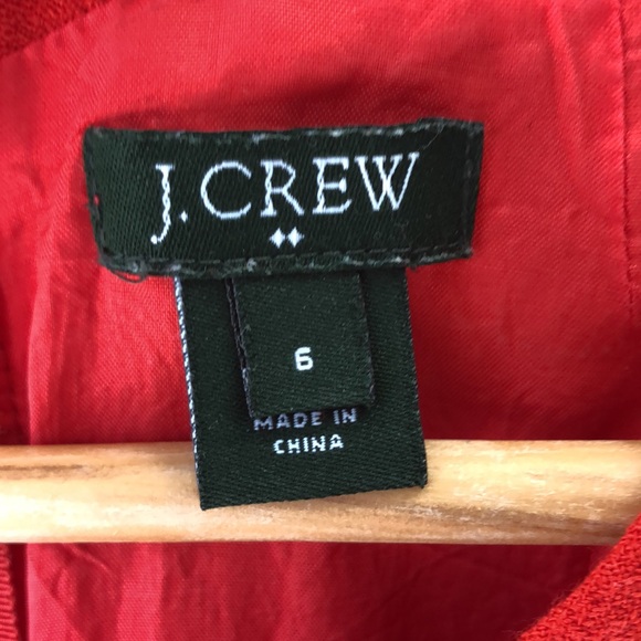 J. Crew Teddie Wool Blend Red Sheath Dress 6 - Picture 5 of 15